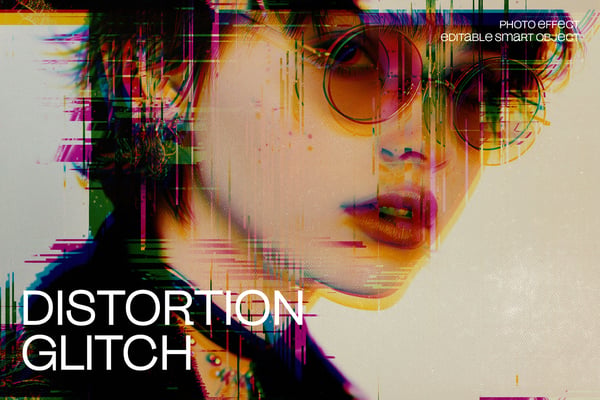 Distortion Glitch Photo Effect