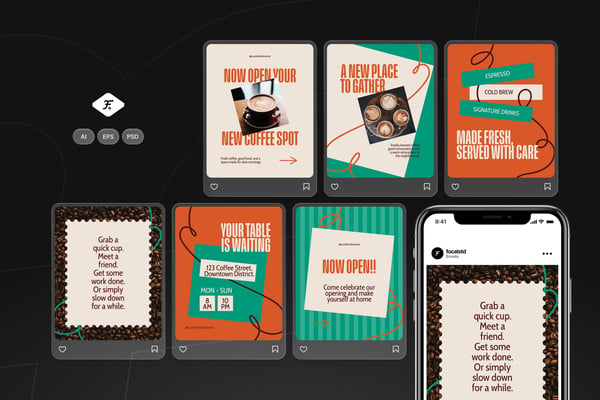 Coffee Shop Opening - Instagram Post Template