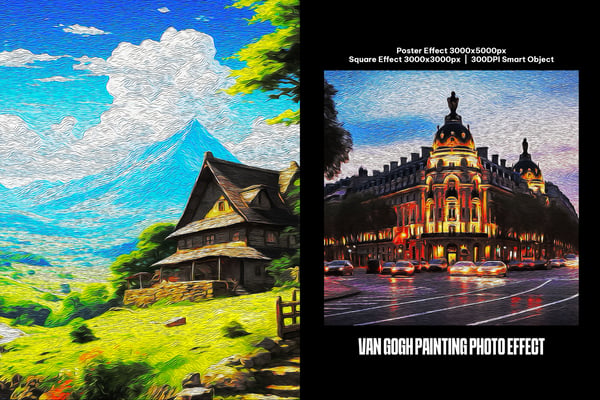 Van Gogh Painting Square And Poster Photo Effect