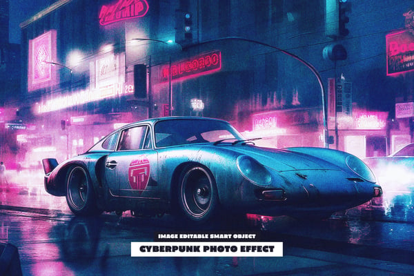Cyberpunk Photo Effect