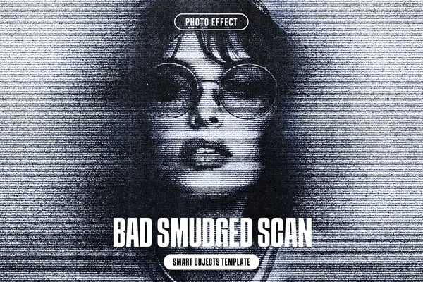 Bad Smudged Scan Photo Effect