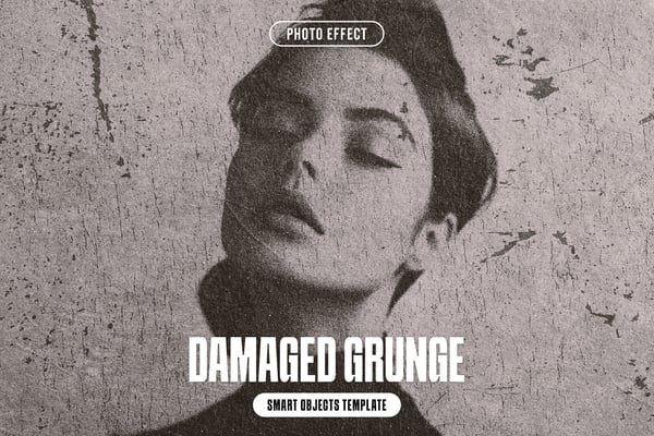 Damaged Grunge Photo Effect