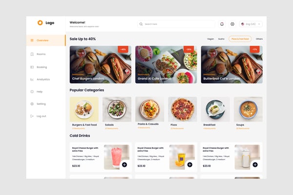 Food Ordering Dashboard UI Kit
