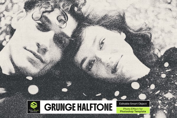 Grunge Halftone Photo Effect