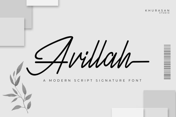 Avillah - A Modern Script Signature Font