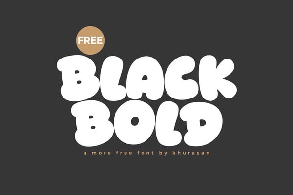 Free Blackbold - a Playful Free Font