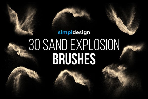 30 Sand Explosion Photoshop Brushes