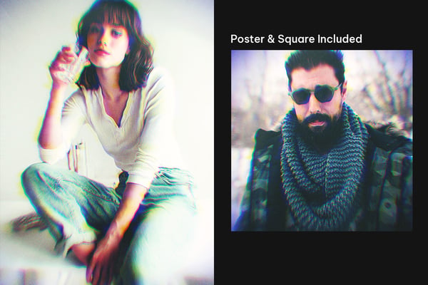 Flicker Lens Square And Poster Photo Effect
