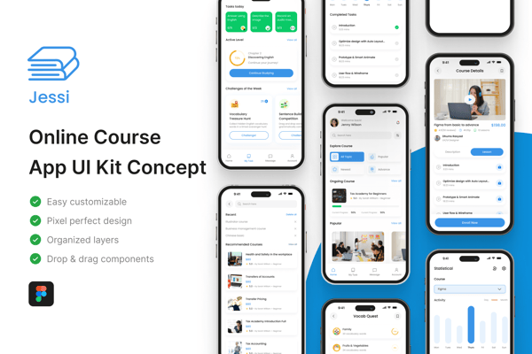 Jessi - Online Course App UI Kit