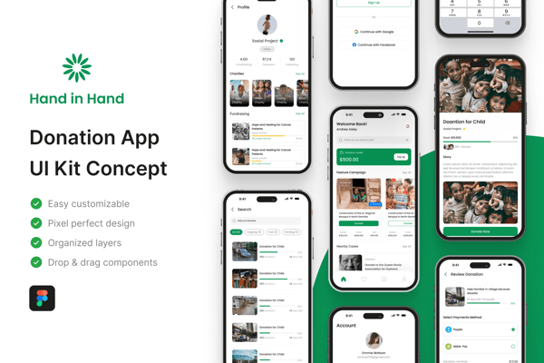 Hand in Hand - Donation App UI Kit