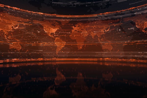 Free World Map Red Background | Video In Loop