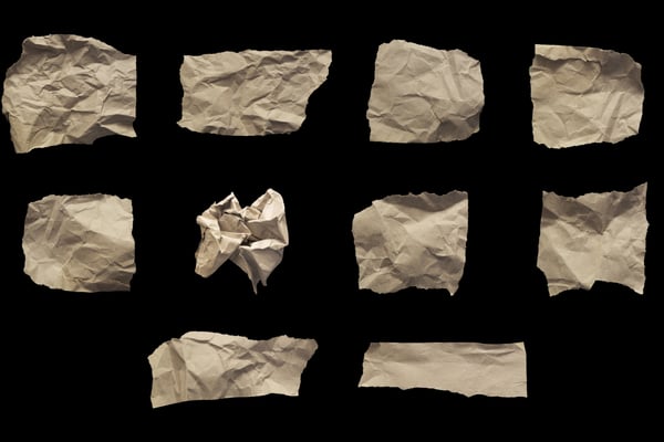 Crumpled Rough Brown Paper Pack 2