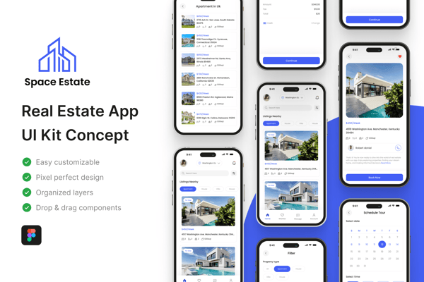 Space Estate - Real Estate  App UI Kit