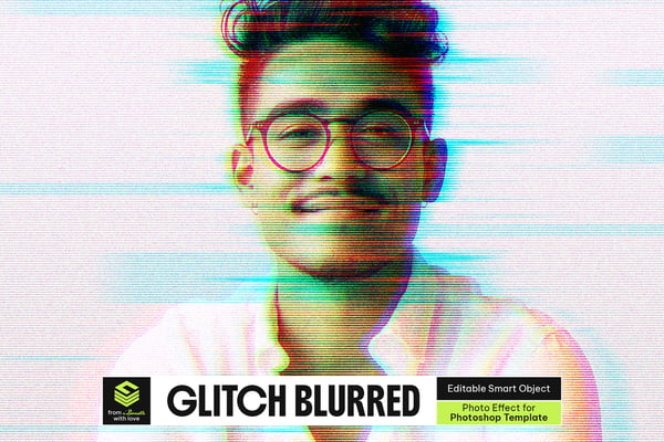 Glitch Blurred Photo Effect