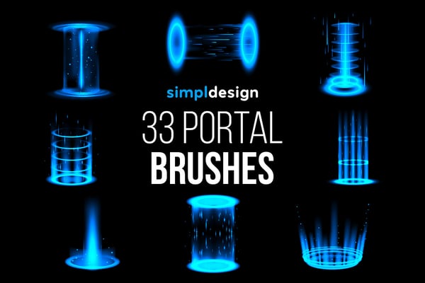 33 Portal Photoshop Brushes