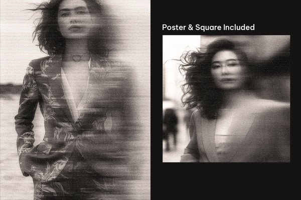 Grunge Motion Square And Poster Photo Effect