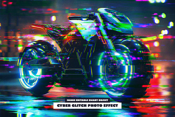 Cyber Glitch Photo Effect