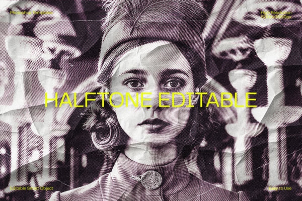 Halftone Editable Photo Effect