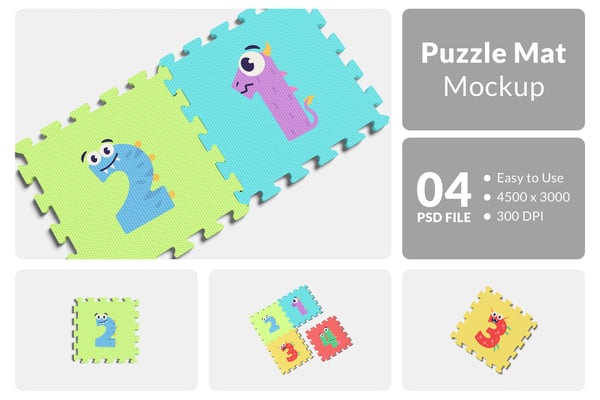 Puzzle Mat Mockup