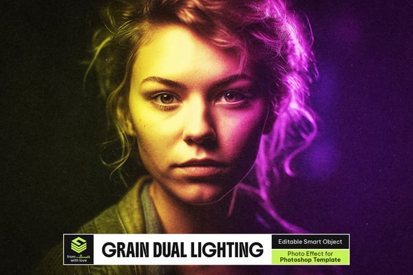 Grain Dual Lighting Photo Effect