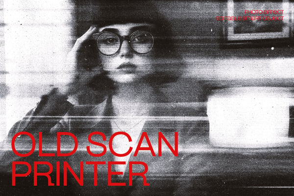 Old Scan Printer Photo Effect
