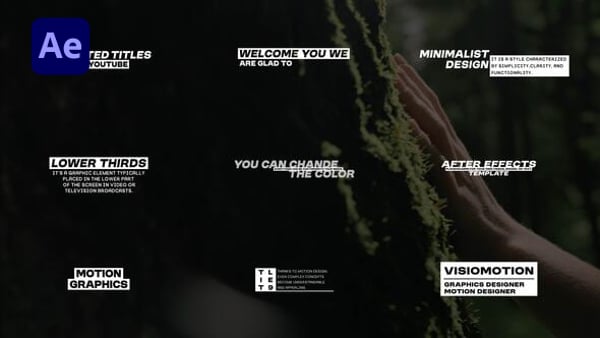 Dynamic Title Card and Lower Third Text Animations | AE