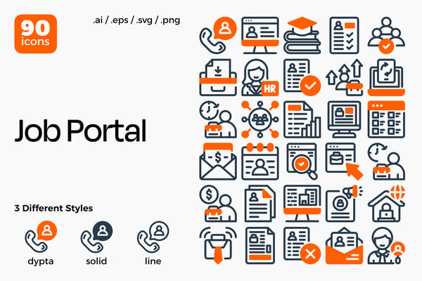 Job Portal Icon Set