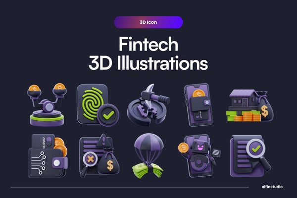 Fintech 3D Icons