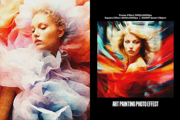 Art Painting Square And Poster Photo Effect