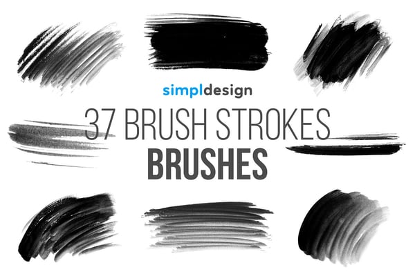 37 Brush Strokes Photoshop Brushes