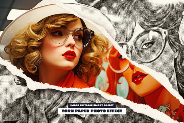 Torn Paper Photo Effect
