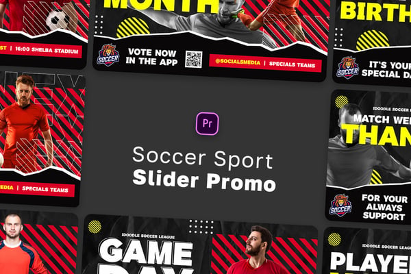 Soccer Sports Slider Promo MOGRT