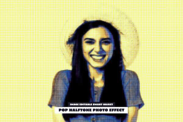 Pop Halftone Photo Effect