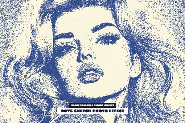 Dots Sketch Photo Effect