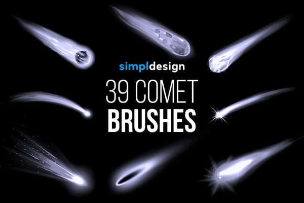 39 Comet Photoshop Brushes