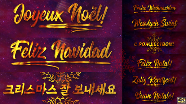 Free Merry Christmas in 9 Languages!