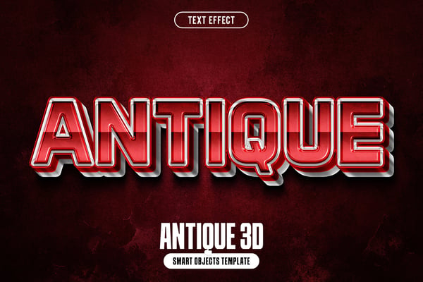 Antique 3D Text Effect