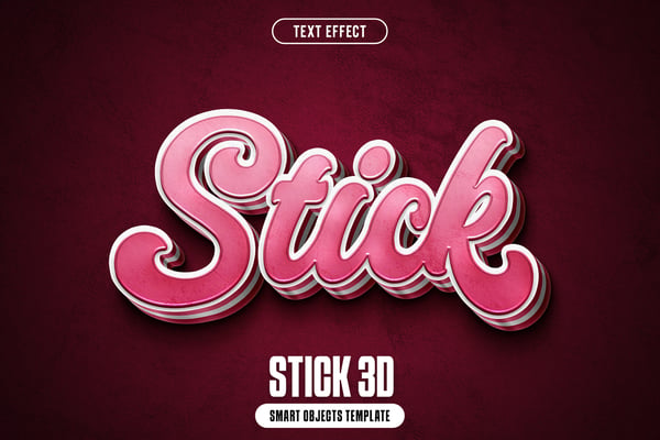 Stick 3D Text Effect