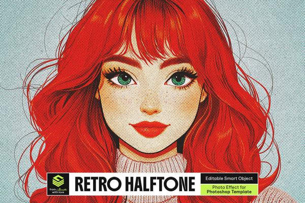 Retro Halftone Photo Effect