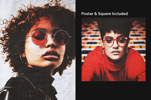 Paper Print Square And Poster Photo Effect