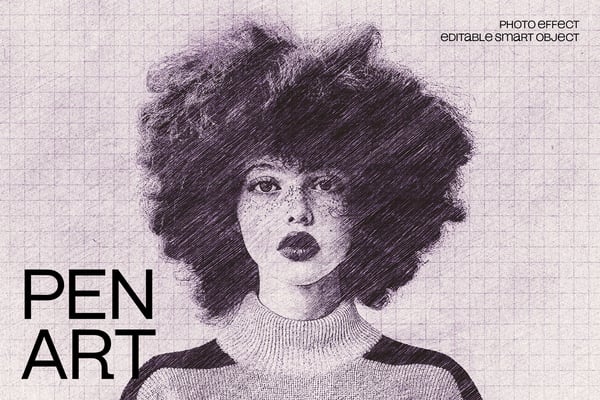 Pen Art Photo Effect