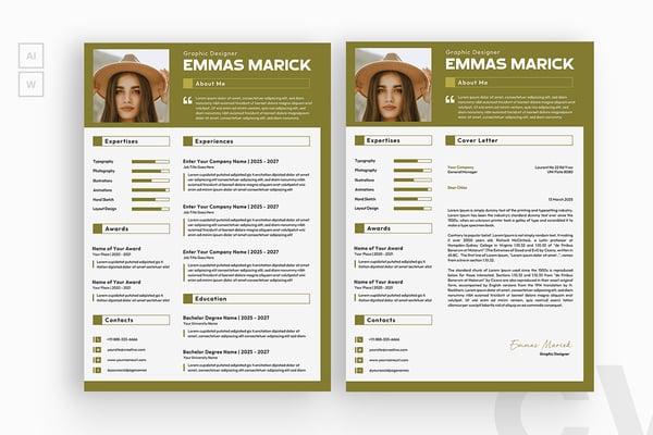 Abstract Graphics Resume CV