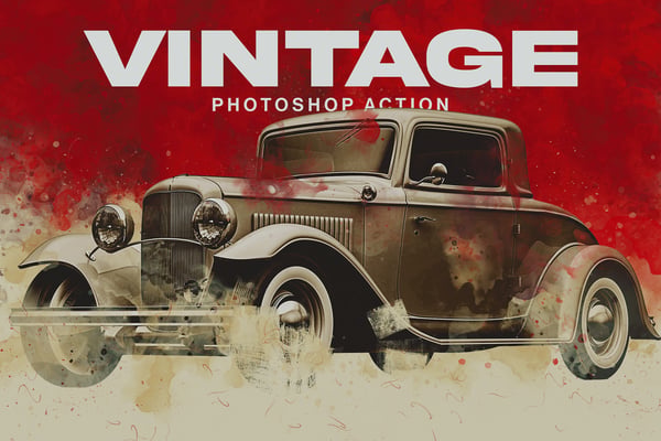 Vintage Art Photoshop Action