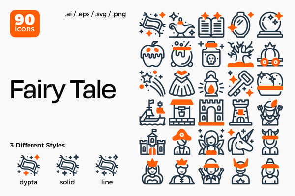 Fairy Tale Icon Set