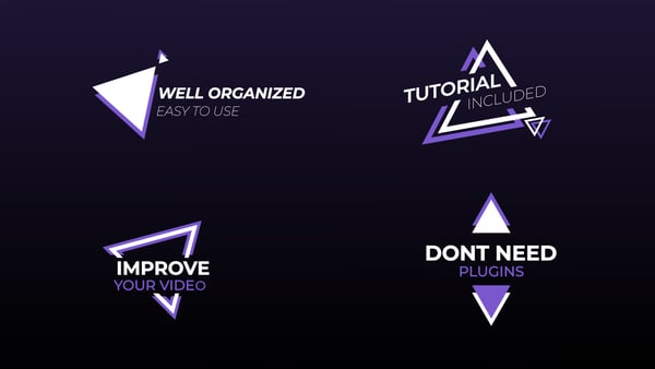 Free Clean Triangle Titles & Lower Thirds on Alpha