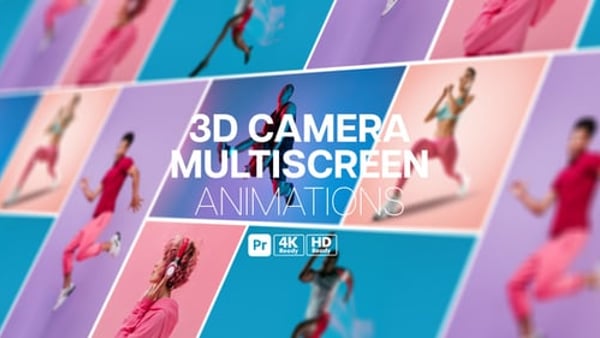 3D Camera Multiscreen Animations for Premiere Pro – Dynamic Camera Moves for Split Screen Videos