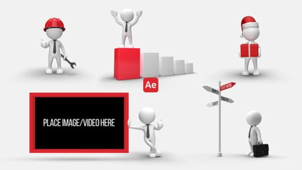3D People Animations 10 - Realistic Character Motion Library Template