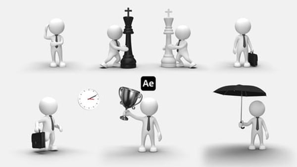 3D People Animations 3 - Realistic Character Motion Library Template