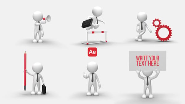 3D People Animations 4 - Realistic Character Motion Library Template