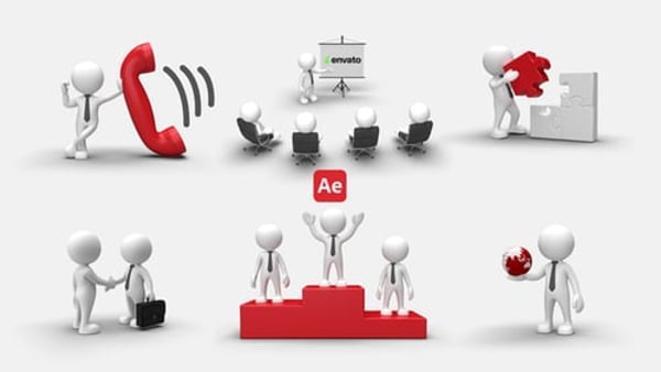 3D People Animations 5 - Realistic Character Motion Library Template